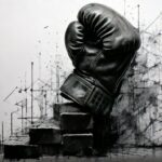 Boxer's glowe, one punch away
