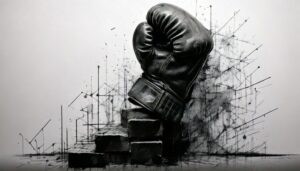 Boxer's glowe, one punch away