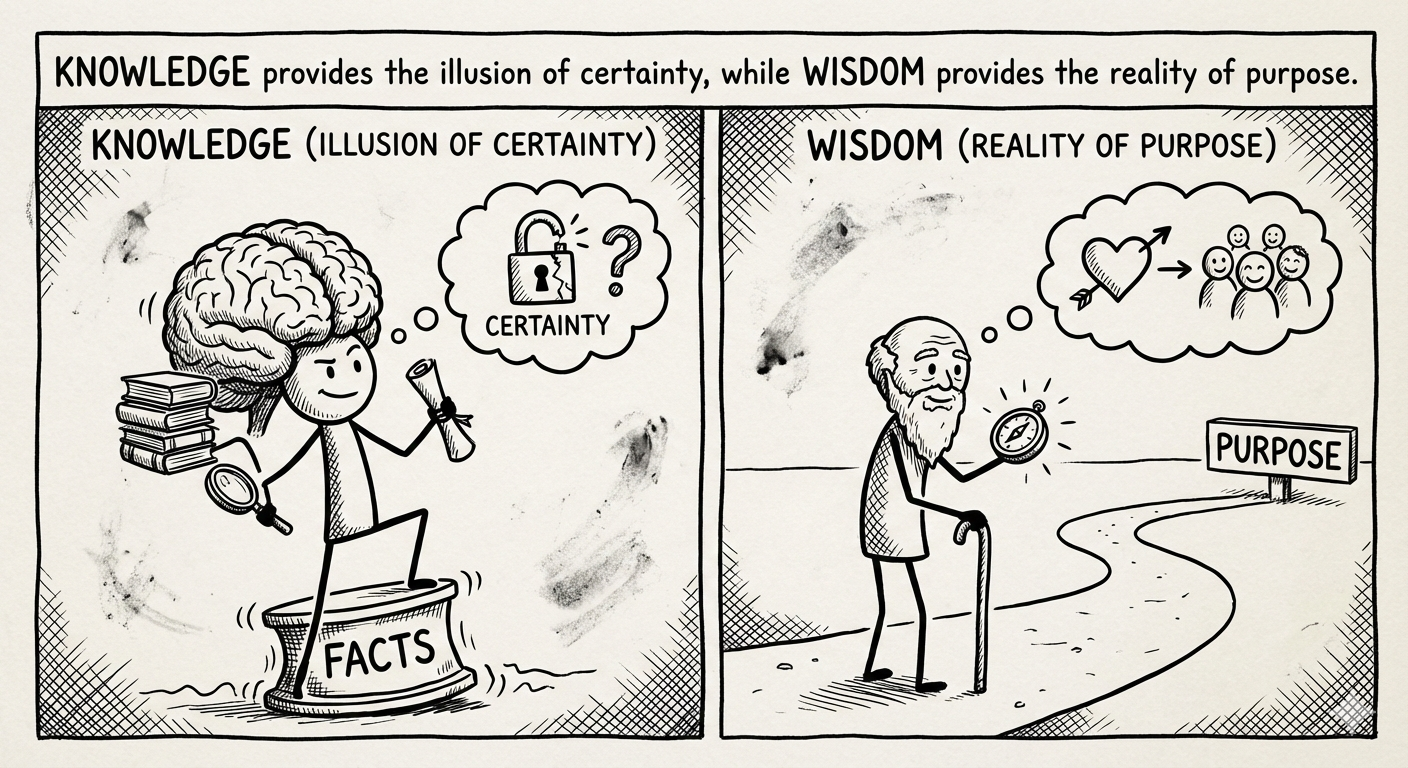 Knowledge Vs Wisdom | Effecta - Accountants, Business Consultants & Business Coaches Illusion of Certainty vs Reality of Purpose